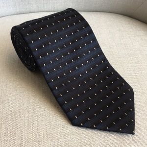 Di Moggio Black and Blue 100% Silk Men's Tie